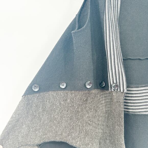 Adore Womens Fall Lagenlook Striped Knit Open Front Cardigan Sweater Vest Size S - Picture 3 of 7